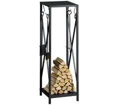 Estante para Leña Metal Outsunny, hogar - climatización