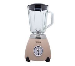 SOGO BATIDORA JARA VIDRIO INOX DISEÑO RETRO BEIGE 1,5L