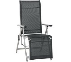 Tumbona Reclinable Metal, Tela Texteline Outsunny