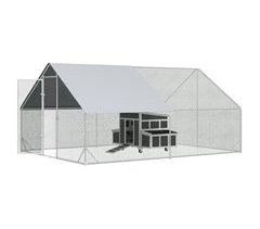 Conjunto de Gallinero Acero Galvanizado PawHut