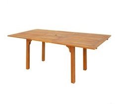 Mesa jardín extensible rectangular acacia 6 comensales Aktive
