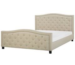 Beliani Cama con somier Poliéster AUREL 194x216