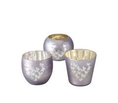 Porta velas VANESSA surtido material cristal