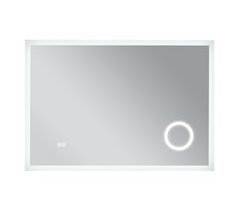 Espejo de pared con LED Scafa para baño IP65 con antivaho y lupa 100x3