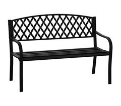 Banco de Jardín Acero, Hierro Fundido Outsunny 128x58