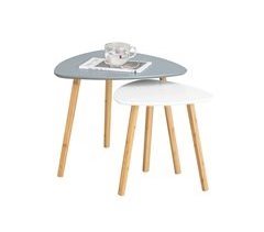 Set De 2 Mesas De Café Mesa Auxiliar FBT74-HG SoBuy 55x53