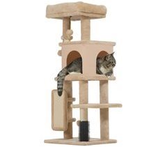 Árbol para Gatos Aglomerado de Madera PawHut