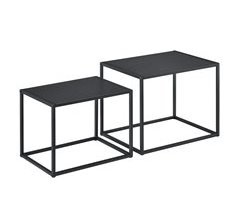 Set de 2 x Mesas auxiliares Archsum rectangular metal