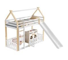 Litera infantil de madera de pino