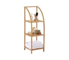 Estantería Arqueada en Bambú con 3 Niveles Canoply Thinia Home 37