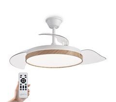 YOEVU EOS NATURE, Ventilador techo luz LED regulable, no wifi