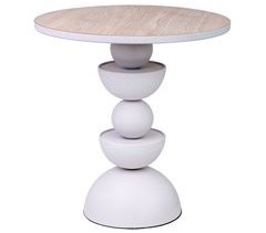 Mesa auxiliar de metal   y madera