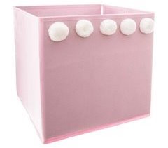 Well Home CAJA DE ALMACENAMIENTO INFANTIL CON POMPONES
