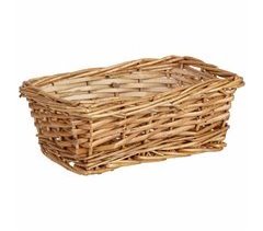 Cesto rectangular de mimbre