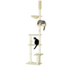 Árbol para Gatos Aglomerado de Madera, Felpa PawHut