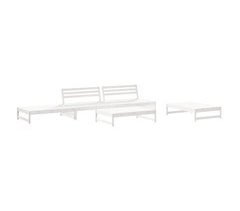 Juego de muebles de jardín 6 piezas madera maciza abeto Douglas
