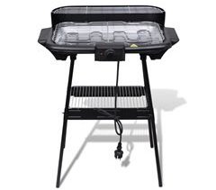 VidaXL Barbacoa eléctrica rectangular con soporte BBQ