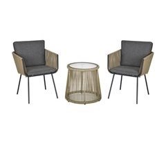 Conjunto de Jardín Acero, Ratán Outsunny