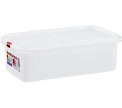 Pack de 3 tuppers de plástico rectangulares con tapa, 4,3 litros