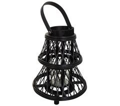 Farol portavelas de bambú