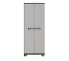 Armario LINEAR escobero 173x68x39cm negro y gris