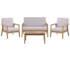 Beliani Conjunto de jardín Madera de acacia PALLANO