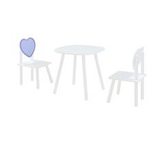 Conjunto infantil de mesa y 2 sillas Siljan