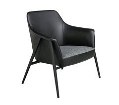 Sillón tapizado tela y polipiel