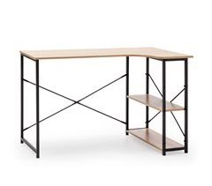 Mesa de escritorio Juani 2 estantes negro