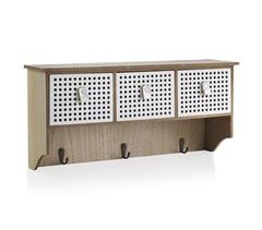 Estante de madera para perchas