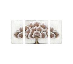 Tríptico 3 piezas ÁRBOL ARDIENTE cálido