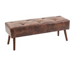 Banco de Cama PU, Espuma, Madera de Caucho HOMCOM