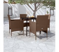 Juego de comedor de jardín con cojines