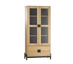 Vitrina 2 Puertas Con 2 Cajones 4 Estantes Internos