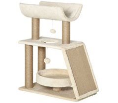 Árbol para Gatos Aglomerado de Madera, Felpa PawHut