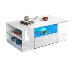 Mesa de centro moderna Nyana Home | Con luz LED integrada