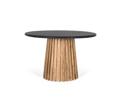 Mesa de comedor redonda en madera de mango y mármol diámetro