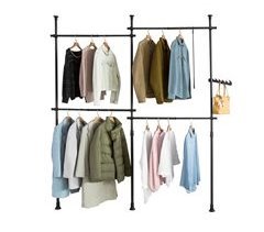 Perchero de Ropa Altura Ajustable con 4 barras KLS03-SCH SoBuy