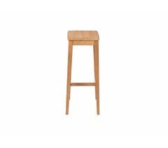 Juego de 2 taburetes de bar de madera natural