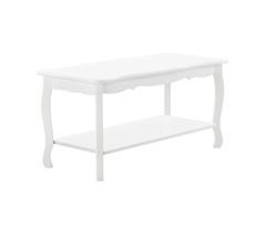 Mesa de centro Pearl Vintage con estante MDF lacado y pino