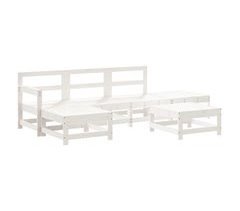 Juego de muebles de jardín 6 piezas madera de pino impregnada