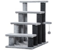 Escalera para Gatos Aglomerado de Madera, Poliéster PawHut