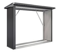 Cobertizo para Leña Acero Galvanizado Outsunny