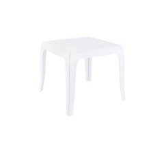 Pequeña mesa auxiliar para interiores y exteriores plástico 51x51