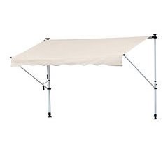 Toldo Manual Retráctil Metal, Aluminio, Poliéster Outsunny 400x120
