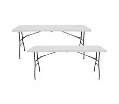 Pack 2 Mesas Plegables Rectangular Catering O91 240x74