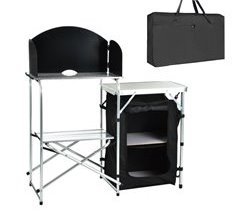 Armario de Cocina Mesa Plegable para Camping Barbacoa 70x46