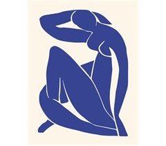 Lámina DAMA AZUL I 40x30cm marca MARCOMUEBLE 