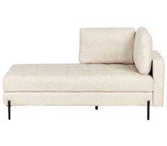 Beliani Chaise longue derecho Piel sintética REBAIS