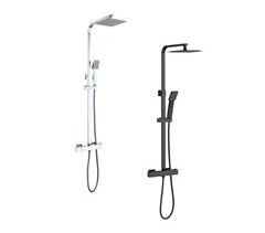 AICA 2 columnas de duchas termostáticas con y duchas de mano